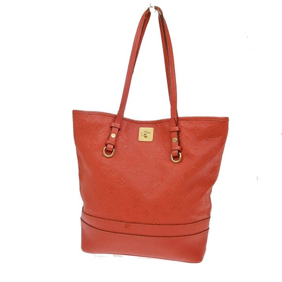 LOUIS VUITTON Citadin PM Shoulder Bag Monogram Empreinte Red M40556 82YH456 - Picture 1 of 16